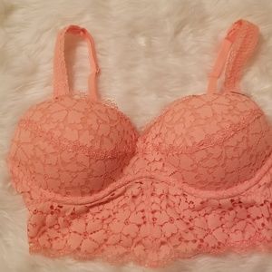 NWT PINK VS S lace Bralette
